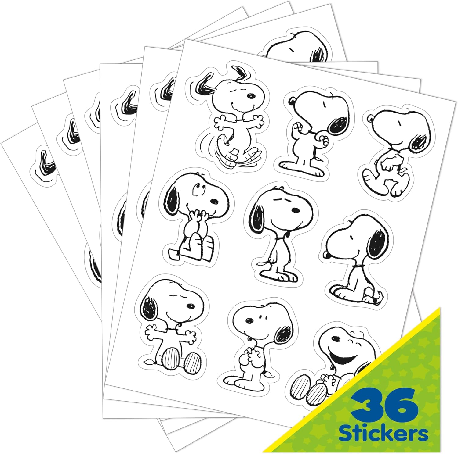 Eureka Peanuts Snoopy Extra Large Stickers for Kids and Teachers, Multicolor, 36 Pieces image number 4