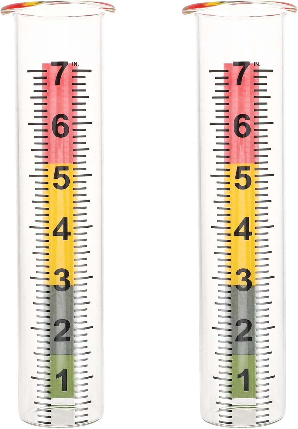 2Pcs Rain Gauge Tubes Clear Scale Outdoor Rainfall Measurement Tools for Garden Lawn Deck Weather-Resistant Accurate Rain Collectors image number 4