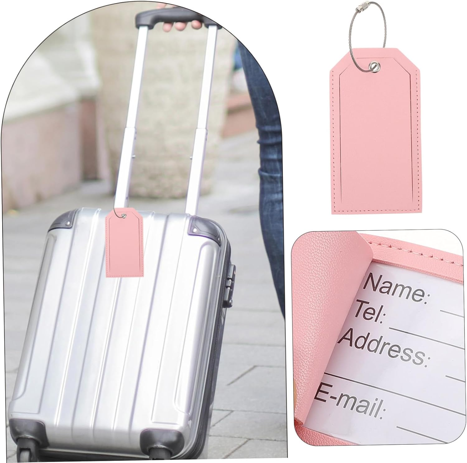 TINEASUR 2Pcs Boarding Pass Luggage Tag Suitcase Tags Business Travel Bag for Suitcases image number 2