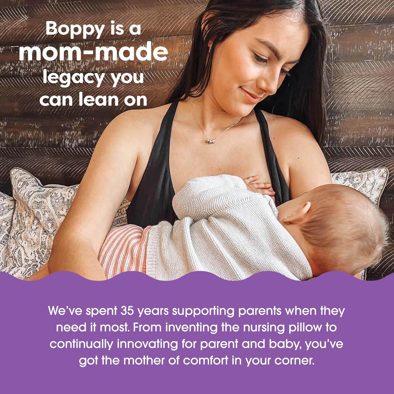 Boppy Baby Carrier - Adjustable Comfyfit, Heathered Gray, Hybrid Wrap with New Adjustable Arm Straps to Fit More Bodies, 3 Carrying Positions, 0M+ 8-35Lbs, Soft Yoga-Inspired Fabric with Storage Pouch image number 5