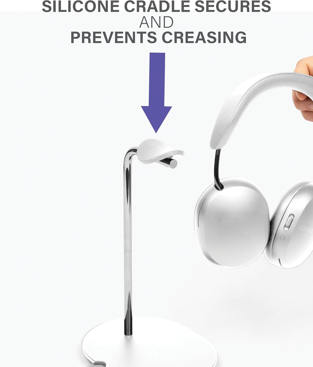 Sanus Headphone Stand Designed for the Sonos Ace Headphones - White - Whie image number 5