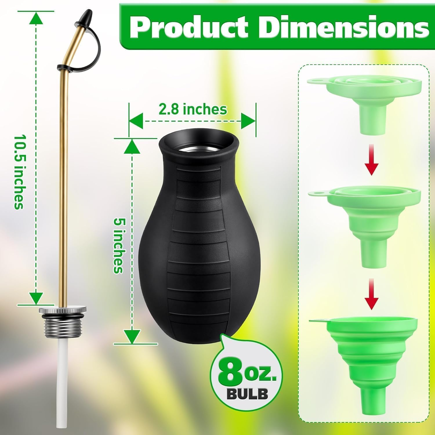 Diatomaceous Earth Powder Duster with Long Metal Tube, Bulb Duster Sprayer for Organic Gardening, Indoor Outdoor Plant Care & Home Pest Control, Powder Applicator Dispenser for Agricultural Use image number 4