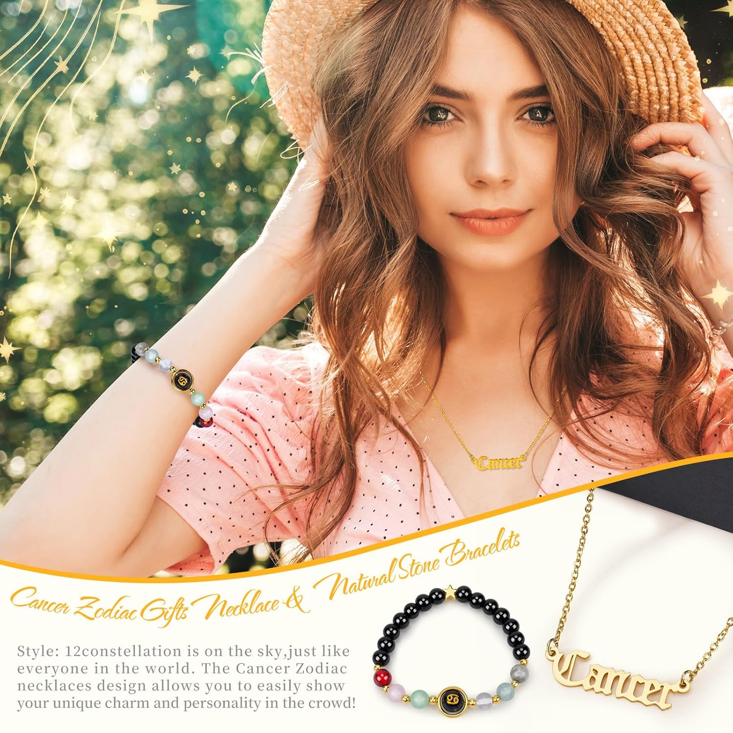 12PCS Cancer Zodiac Birthday Gifts for Women-Cancer Zodiac Gifts for Women, Mom, Wife, Self Care Package,Get Well Soon, Mother'S Day Baskets Birthday Astrological Baskets image number 3