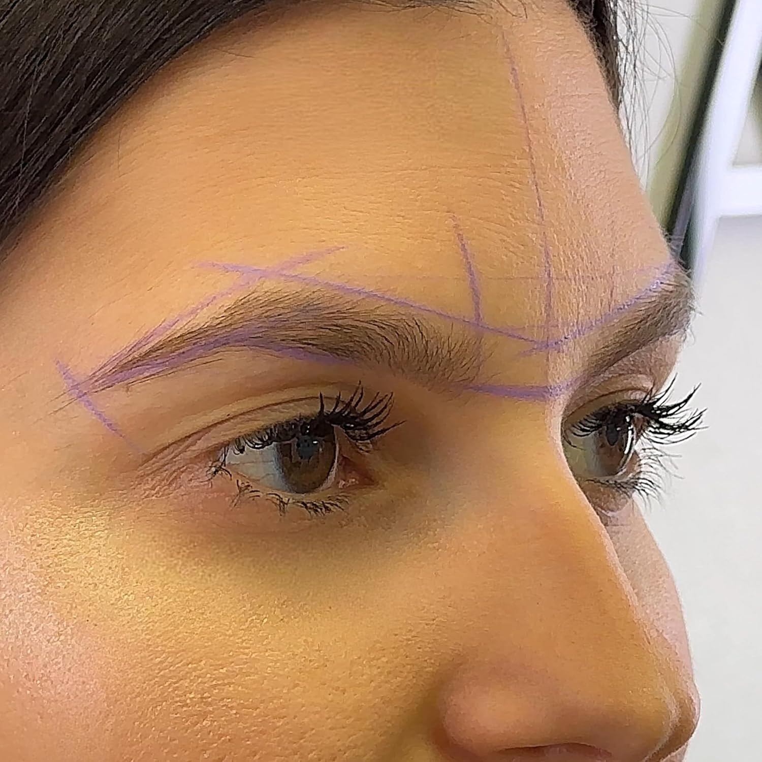 Ink Permanent Brow Mapping String [100 Ft Bottles - 30 M] Pre-Inked Mapping String for Permanent Makeup and Microblading Supplies | Mapping Kit | Brow Mapping (Lilac) image number 1