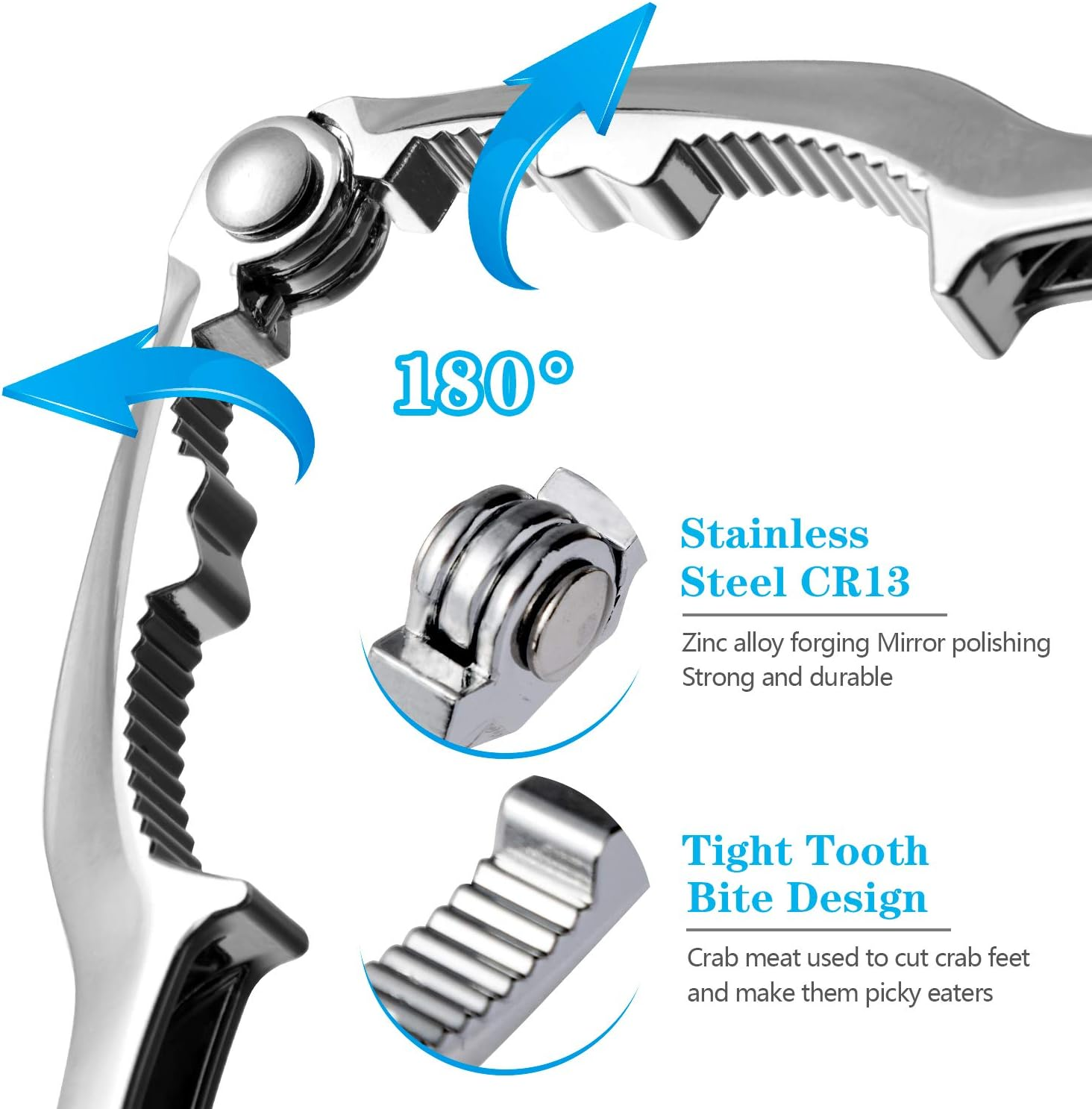 Crab Leg Crackers and Tools Shellfish Crab Claw Cracker Seafood Lobster Crackers and Tools, 4 Pack Nut Crackers for Crab Legs image number 4