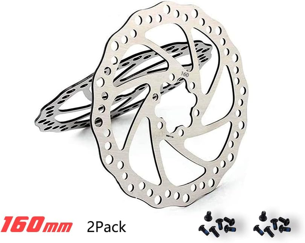 XYT WORLD 2Pcs 160Mm Bicycle Disc Brake Rotor for MTB Mountain Bike Road Bicycle with 12 Bolts Front and Rear AU