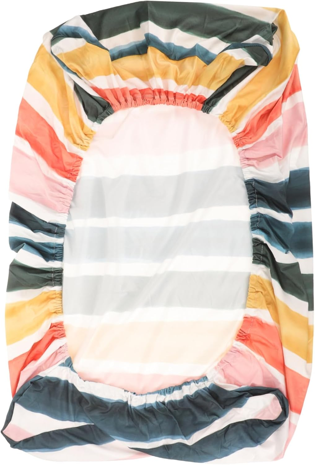 Baby Changing Pad Cover and Diaper Changing Pad Sheet for Infants Washable Removable Elastic Fabric Rainbow Stripe Reusable for Nursery Use image number 6