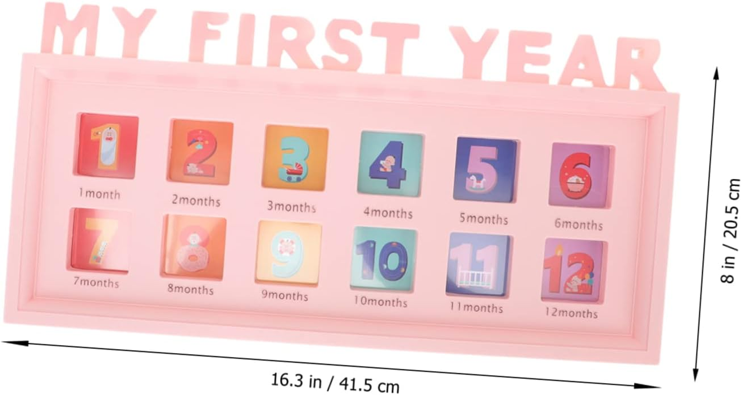 Boy Girl'S Growth Photo Frame Month Milestone Newborn Picture Frame for Boy Girl First Year Memory image number 4