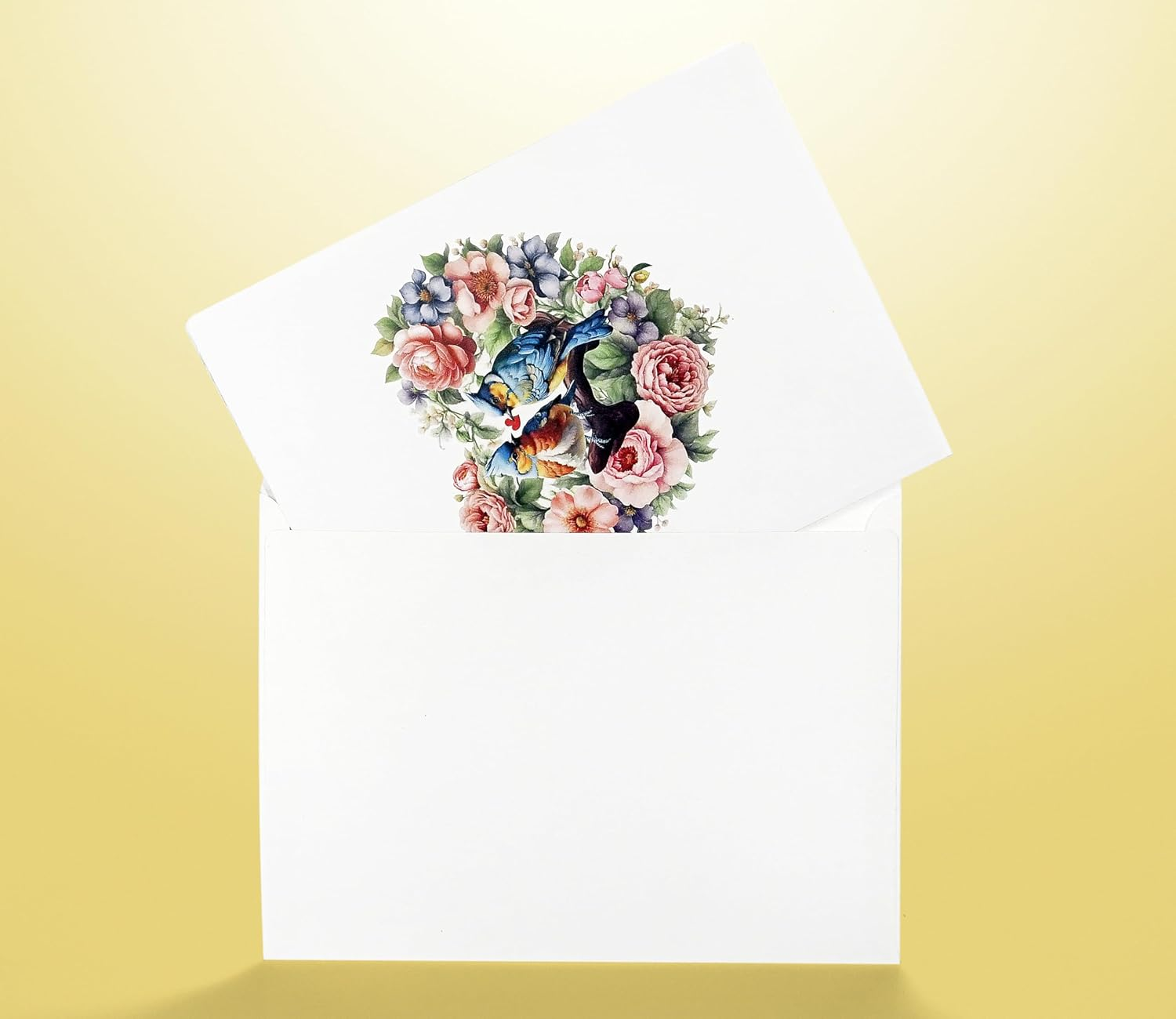 CUTPOPUP Bluejay Couple, Anniversary Card Pop Up, Valentines Day, Wedding, Engagement, 3D Greeting Card (Bluejay Couple-Heart Shape) LO179AU1520