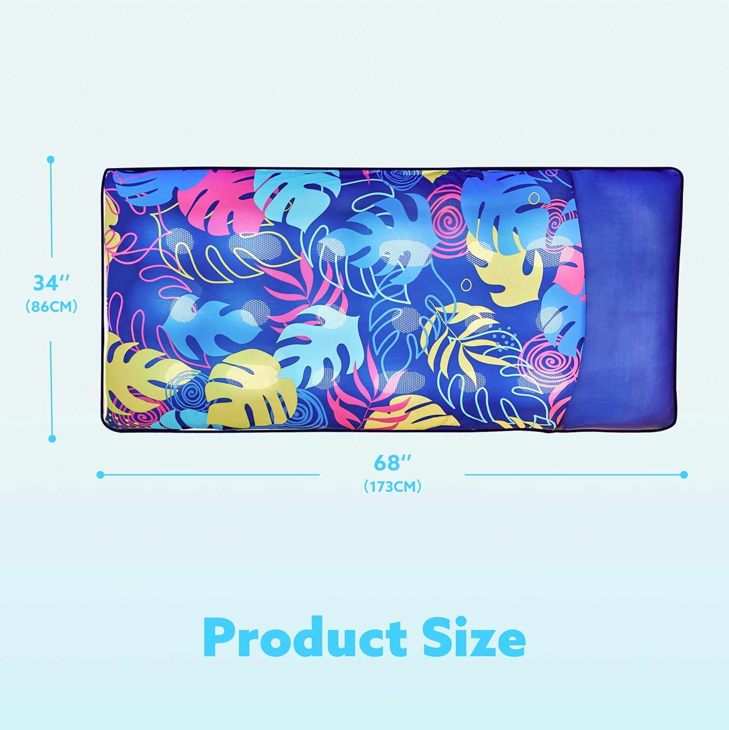 Sloosh Inflatable Pool Floats Lounge - XL Fabric Covered Pool Mat Floaties for Adults, Ultra Comfort Water Floating Lounger with Headrest for Beach Lake Swimming Pool Sun Tanning Float Raft (72"X34") image number 3