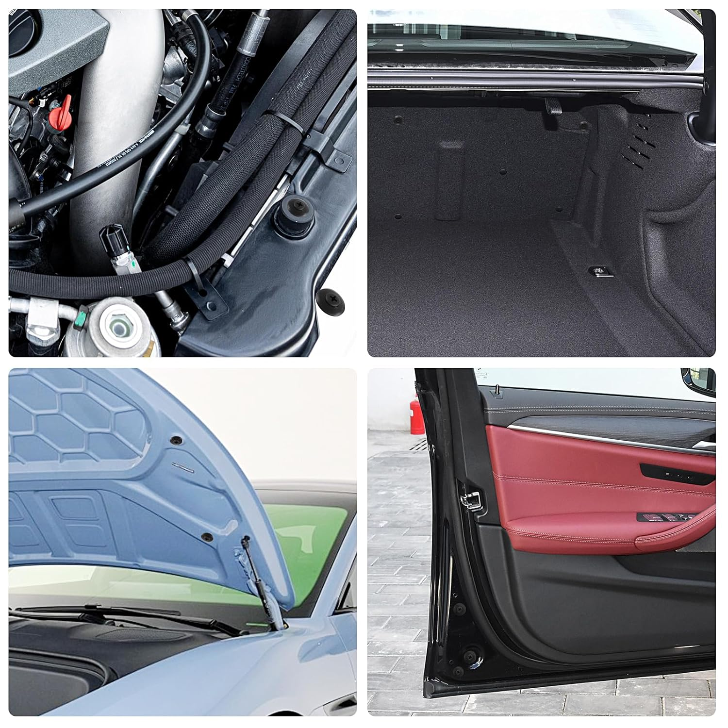 100 Pcs Push Car Trim Clips, 6 Universal Plastic Rivets with Removal Tool, Car Retainer Clips for Bumpers, Fenders, Door Trim Panels image number 6