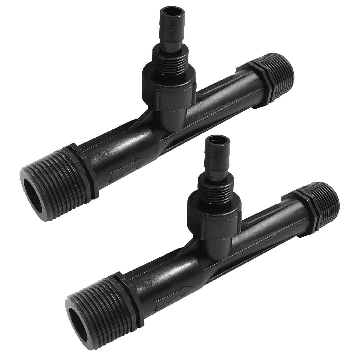 2Pcs Black Venturi Injector Tube 1 Inch Agriculture Garden Fertilizer Injector Plastic Irrigation Venturi Injector for Irrigation Systems(1 Inch) image number 6