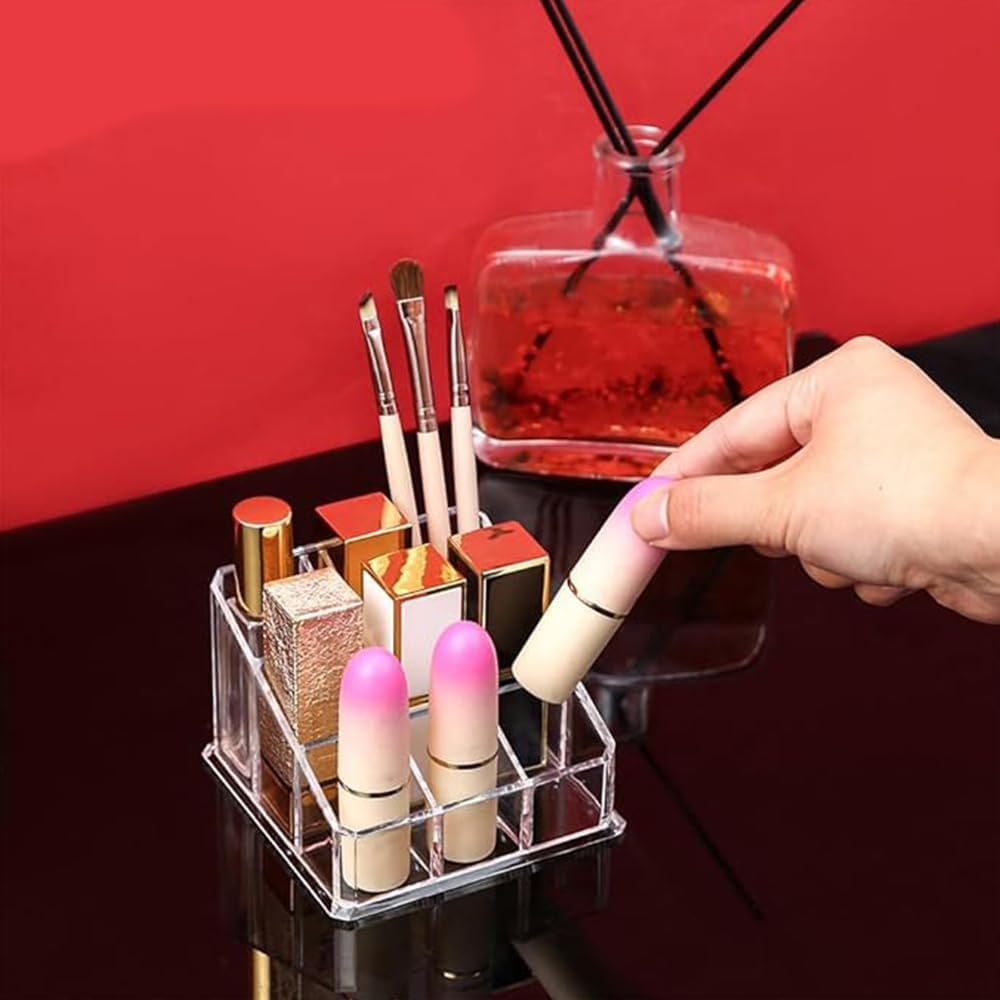 Clear Acrylic Lipstick Organizer, 9 Slots, Storage Display Case for Lip Gloss, Essential Oil, Perfume image number 6