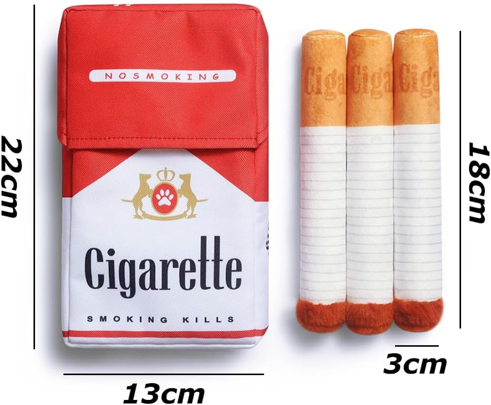 Funny Cigarettes Dog Toy,3 Pcs Giggle Puff Stick Toys,Gnawing Toy,Simulation Cigarette Case,Dog Vocalization Toy,For Small, Medium, Large Dogs image number 1