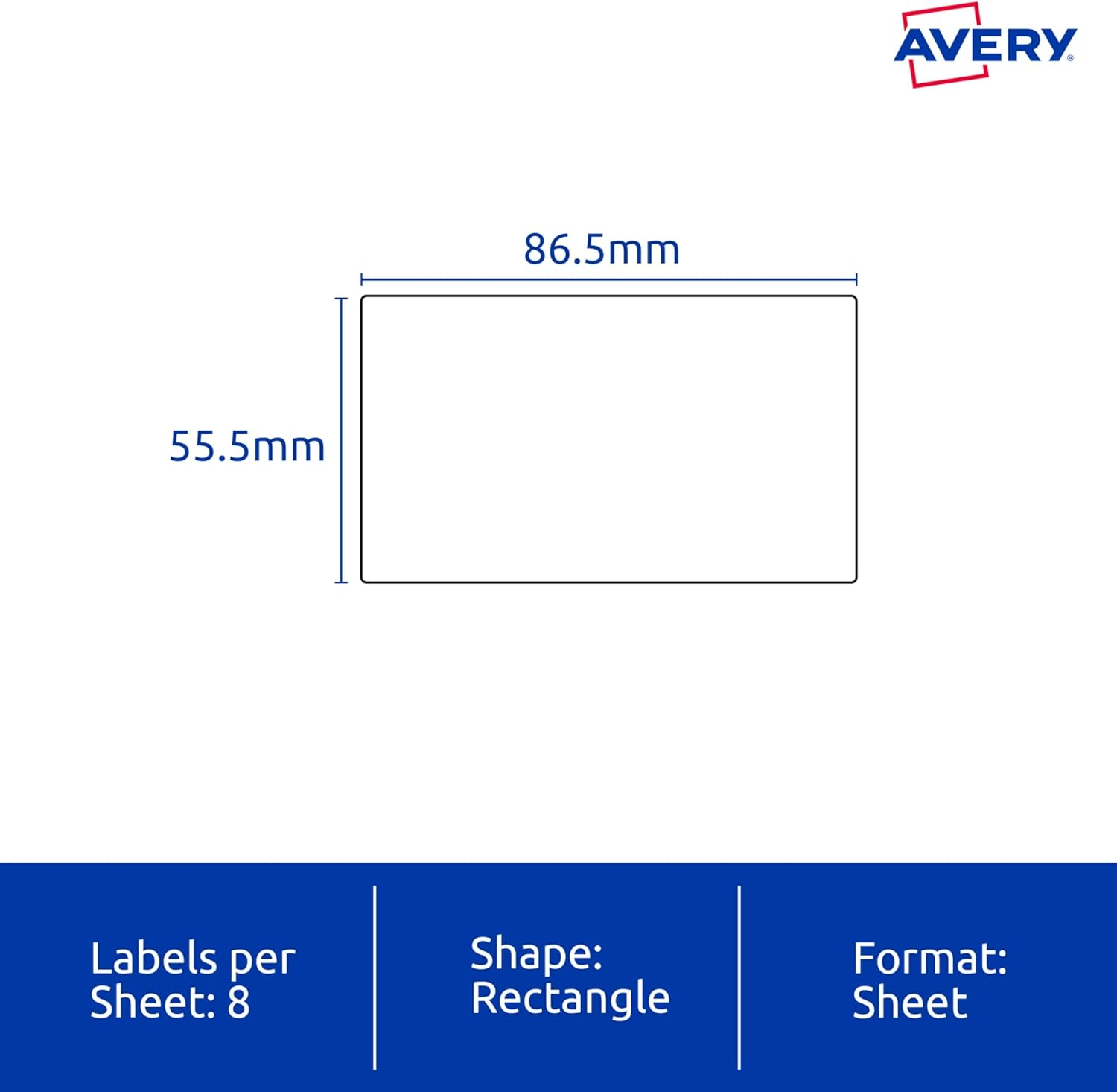 Avery Australia Printable Fabric Name Badge Labels - Personalised Name Tags - 405 Self Adhesive Naming Stickers for Laser Printers - White 235 GSM - 55.5 X 86.5 Mm, 15 X A4 Sheets - 959171 / L7418 image number 6