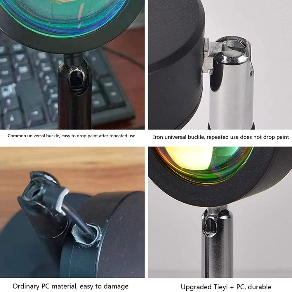 Yelita Sunset Red Rainbow Floor Lamp & Sunset Projection Lamp for Romantic Decor, Gaming Room, Living Room, Bed Room image number 3