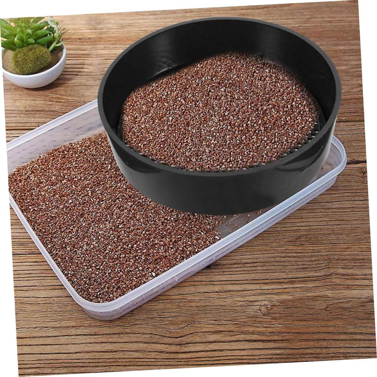 Amosfun 9Pcs Plastic Soil Sifters for Garden Manual Soil Sieves Gardening Sieve Sifting Pan for Planting Lightweight Plastic Sifting Tool for Garden Supplies image number 2