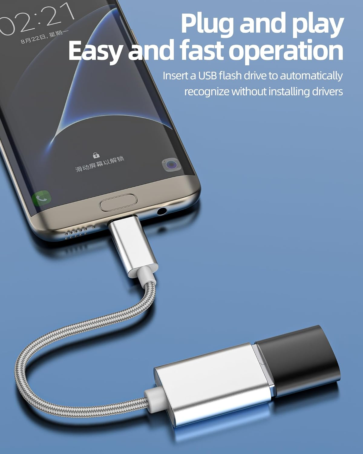 Micro USB OTG Adapter(2 Pack) USB-A Female to Micro USB Male for Android Phone Tablet Computer Adaptor USB OTG 3.0 Cable Connector Data External Drive Stick Keyboard Converter Compatible for Samsung