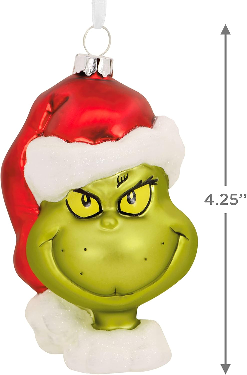 Hallmark How the Grinch Stole Christmas! Blown Glass Ornament, Dr. Seuss Tree Decoration, (0002HCM9155)