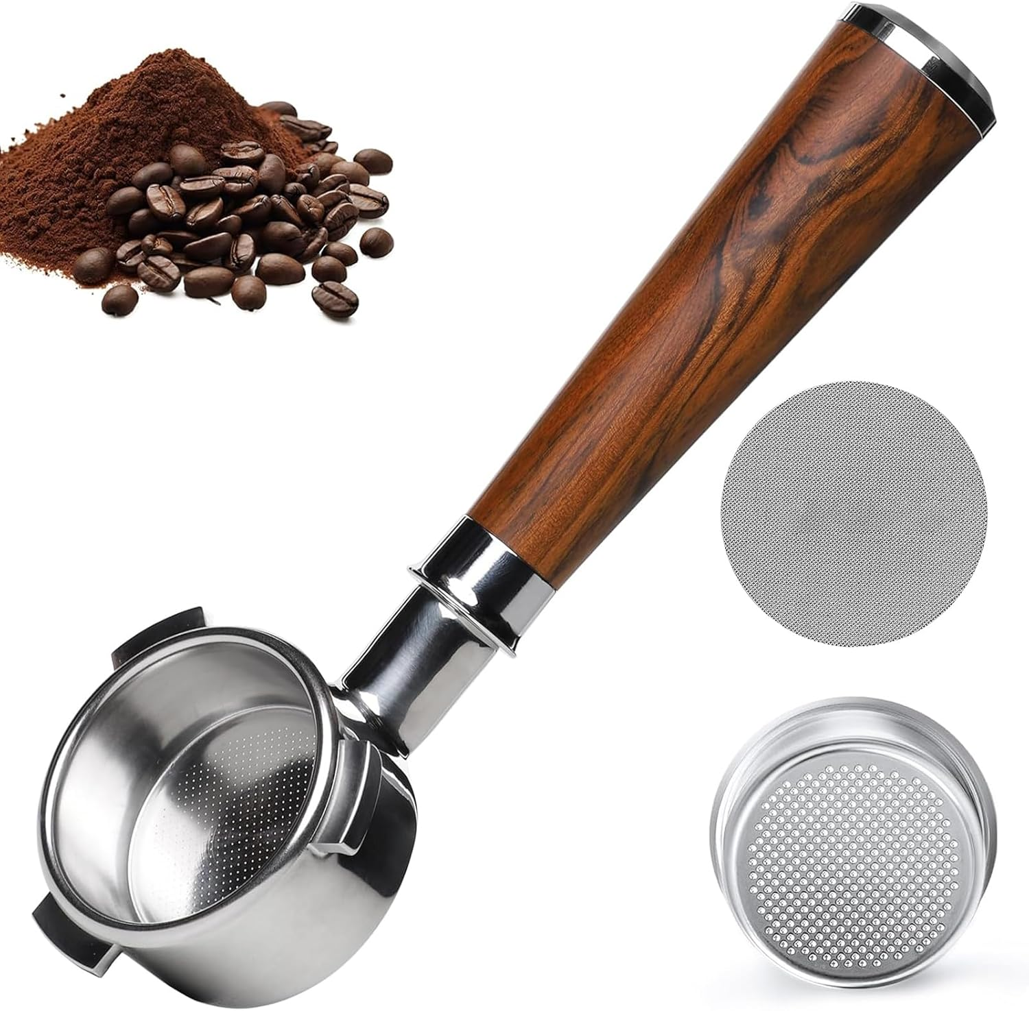 54Mm Bottomless Portafilter, 54Mm Bottomless Naked Portafilter, Fit Brevile 8 Series and Brevile Barista Bambino Espresso Coffee Machine image number 6