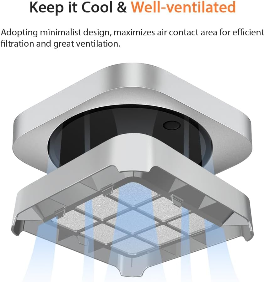 JEMACHE Desktop Stand for Mac Mini 2010-2023 M1 M2 Pro, Mac Studio M1 M2 Max/Ultra (Silver)