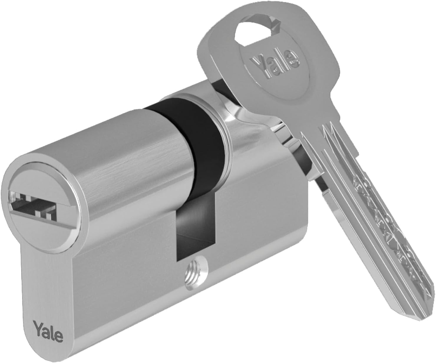Yale 30X30 DB NI Removable Lock Cylinder 30 X 30 Mm, 6 Pins &ndash; External, Interior, Entrance Door &ndash; YC1000+ &ndash; 4 Reversible Keys, Nickel-Plated