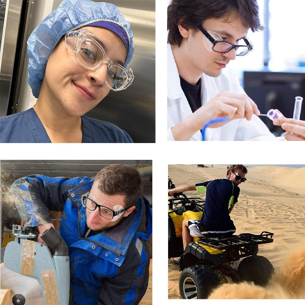 Yiyuanhe Safety Glasses Side Shields,2 Pairs Side Shields for Glasses Universal, Transparent image number 3