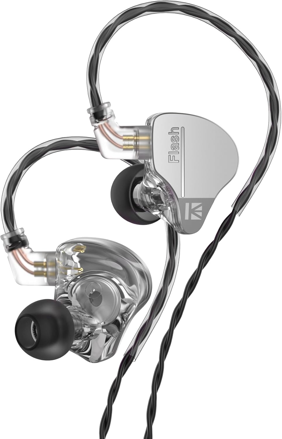 Yinyoo KBEAR Flash in Ear Monitors Hybrid DD BA Dynamic Headphones, Wired Earphones with 2Pin 0.78MM Detachable Cable, Comfortable Fit with Noise Isolation (Blue, No Mic)