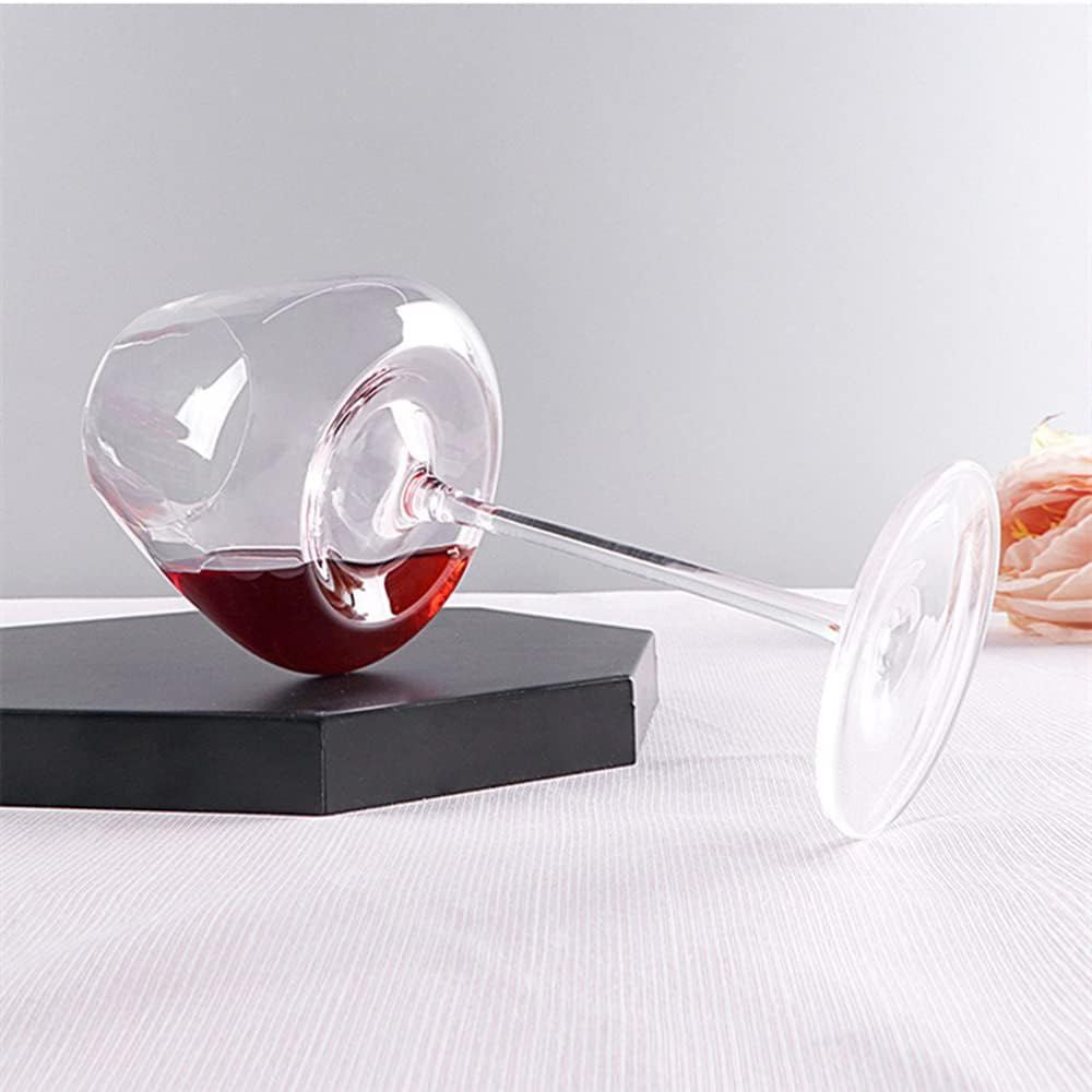 HALAWAKA Lead-Free Crystal Concave Bottom Red Wine Glasses Goblet（2Pc) - Black Bow Tie Crystal Wine Glass Champagne Glasses Bordeaux Cocktail Glass Cup image number 2