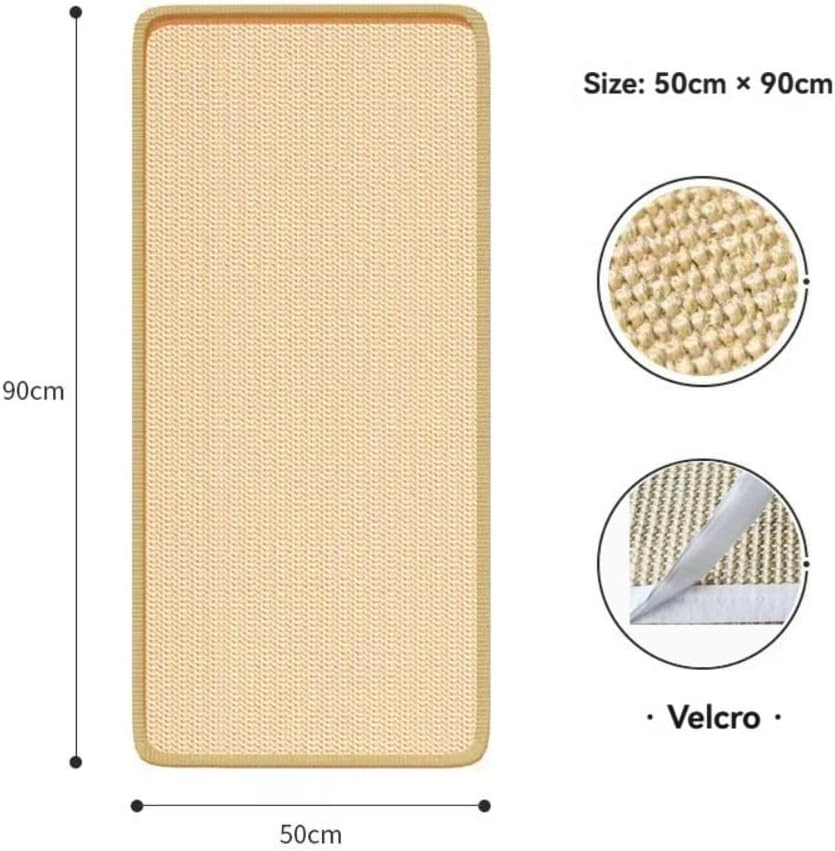 Sisal Cat Scratching Pad, Claw Sharpening Board for Cats, Sofa Scratch Mat, Shed- Natural Sisal Material, Cat Claw Care Accessory image number 3