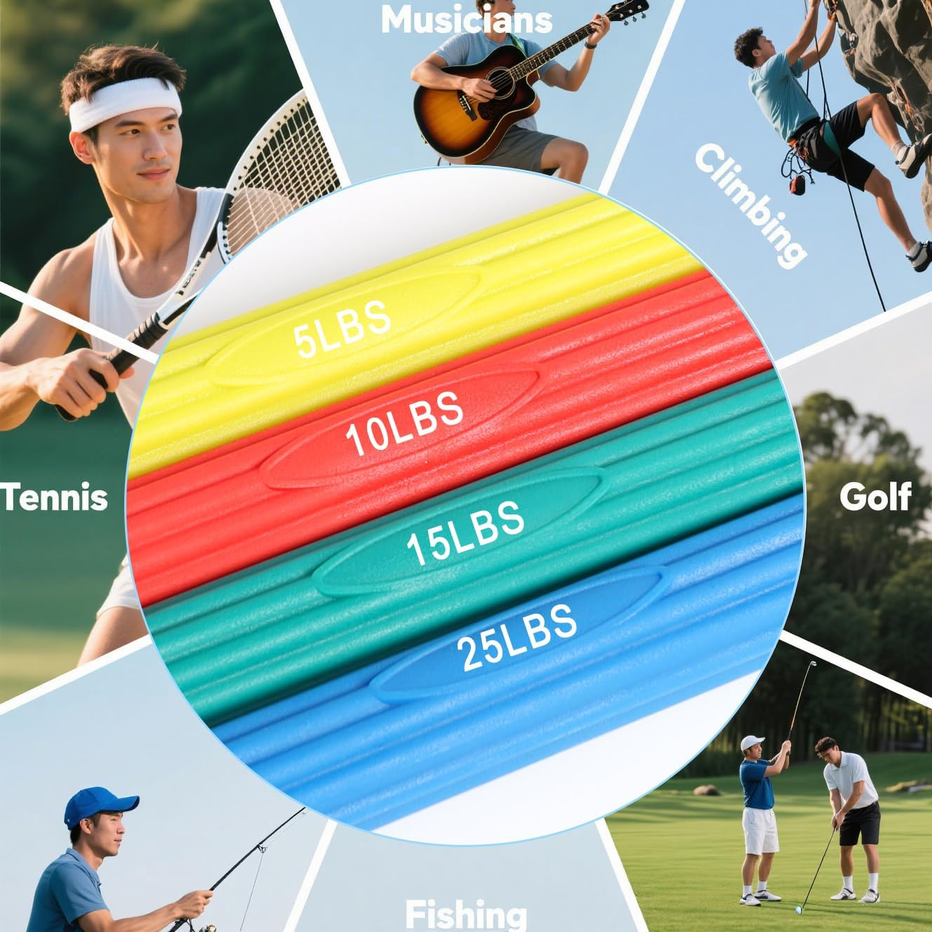 Flex Therapy Bar for Golfers Elbow & Tendinitis Relief &ndash; Resistance Bar for Wrist & Forearm Pain, Improve Grip Strength & Recovery &ndash; Physical Therapy & Rehab Training Tool image number 2