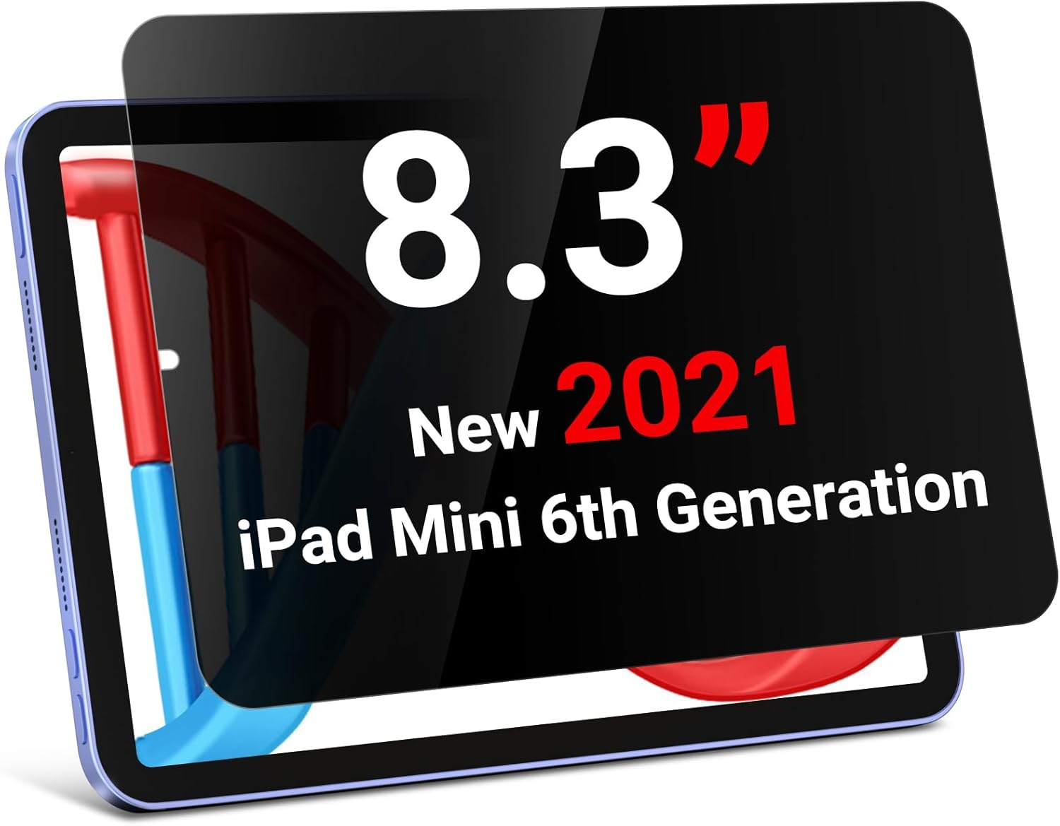 ZOEGAA Privacy Screen Protector for Ipad Mini 7(2024,A17 Pro 7Th Gen) /Ipad Mini 6(2021,6Th Gen),Anti Blue Light Anti-Spy Matte Screen Film Guard Screen Protector for 8.3 image number 6