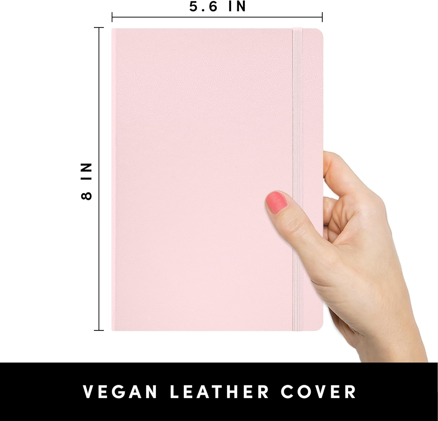 PAPERAGE Dotted Journal Notebook, (Blush), 160 Pages, Medium 5.7 Inches X 8 Inches - 100 Gsm Thick Paper, Hardcover image number 1