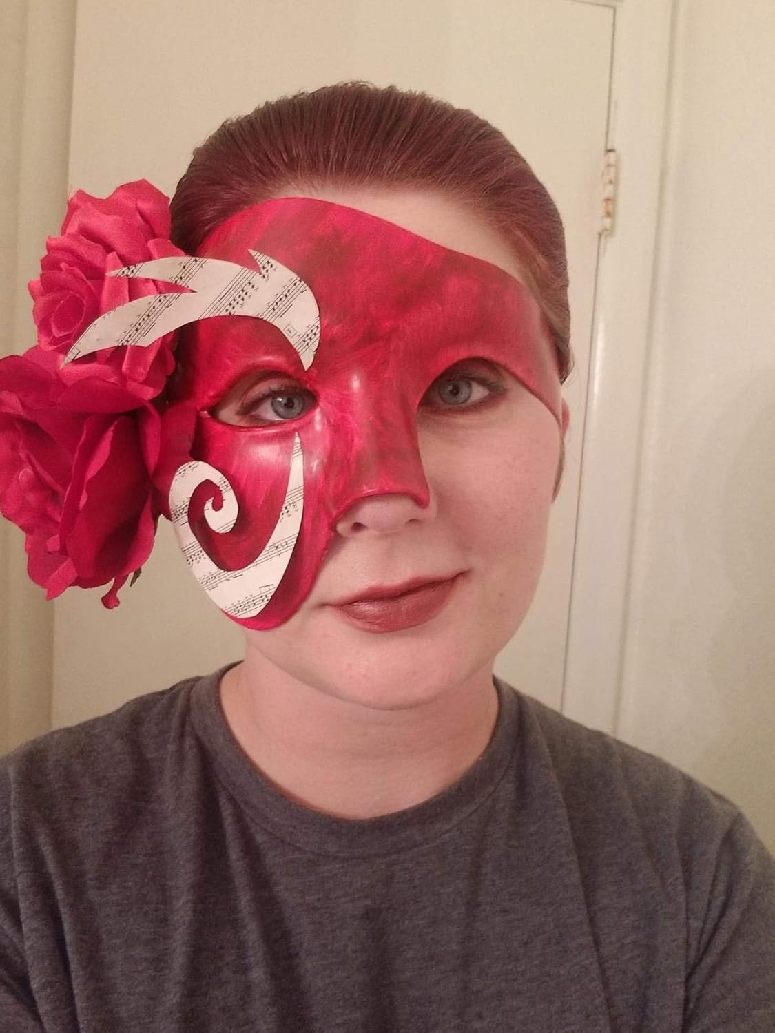 DIY Half Face Mask Phantom of the Opera Mask Venetian Masquerade Mask Vintage Design Mardi Gras Mask image number 3