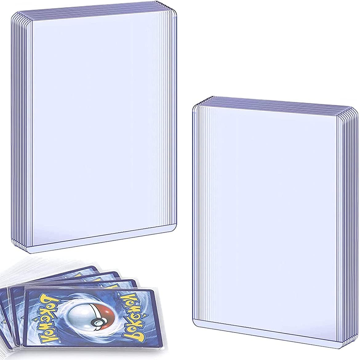 BEZANU Clear Card Protectors, 20 PCS Transparent Card Sleeves for Collecting Game Cards, Sports Cards (3 X 4 Inch) image number 3