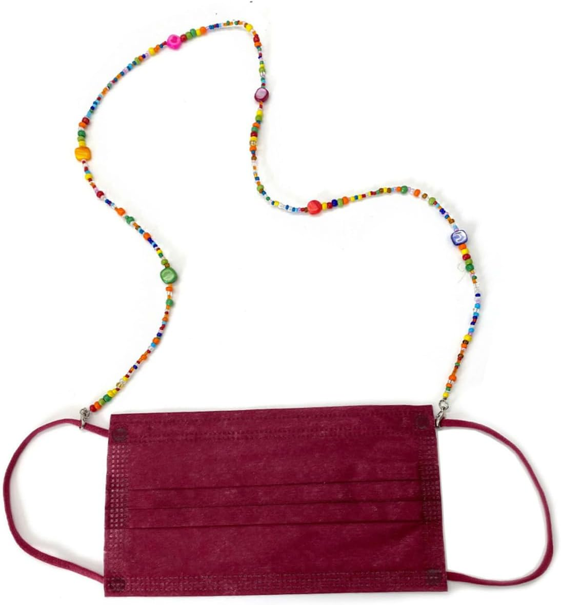 MERRYHAPY Colorful Beaded Glasses Chain for Women Boho Eyeglass Holder Necklace with Shell Accents Mask Lanyard for Sunglasses and Reading Glasses image number 6