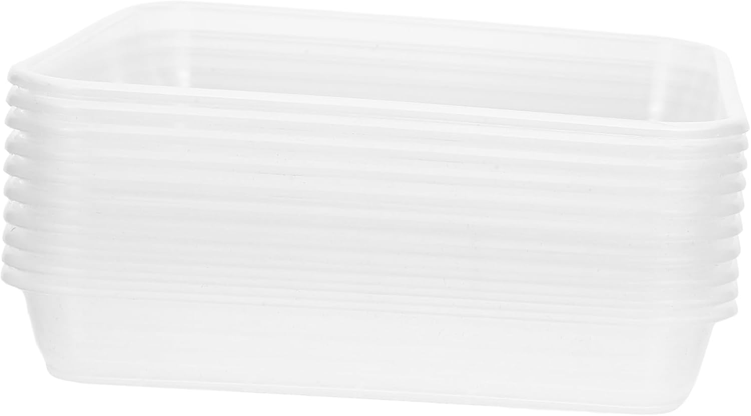 Milisten Clear Square Plant Saucers 10-Pack Plastic Pallet Base Flower Pot Drip Trays Water Saucers for Indoor Outdoor Garden Accessories Plant Drainage Protection image number 5