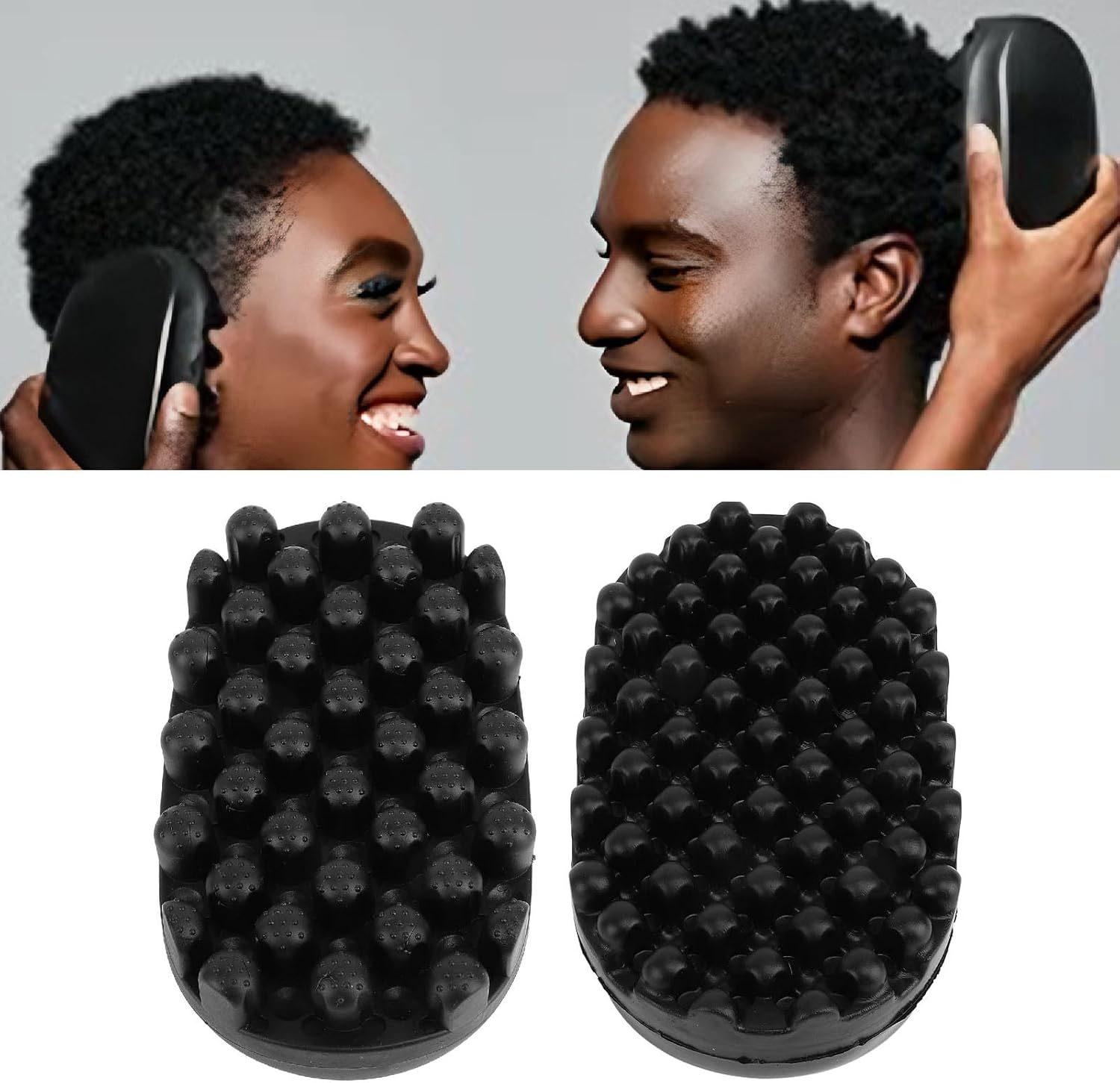 2 Pcs Twist Styler Brush, Twist Curl Hair Brush for Afro Waves, Magic Curly Hair Brush Twist Hair, Washable Rubber Afro Twist Hair Brush for Afro Coils, Dreadlocks, Curls image number 5