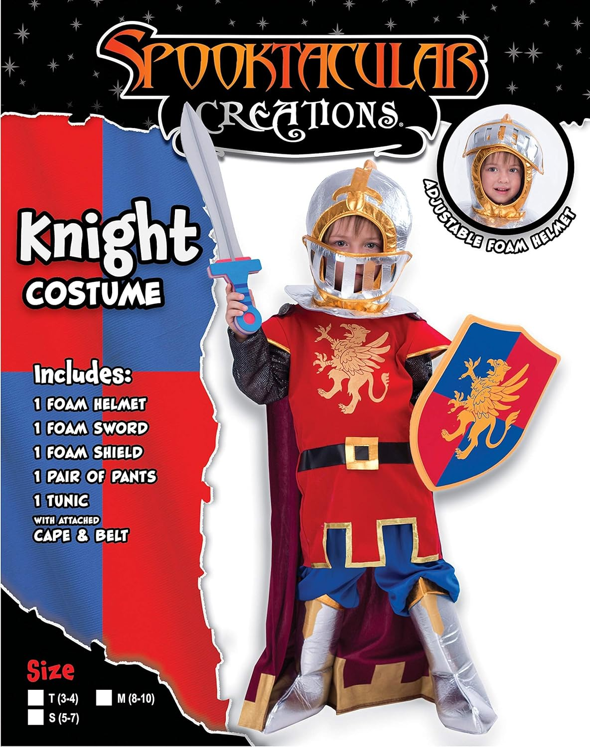Spooktacular Creations Kids Medieval Knight Costume, Boys Renaissance Knight Costume for Halloween Roleplay Party image number 2