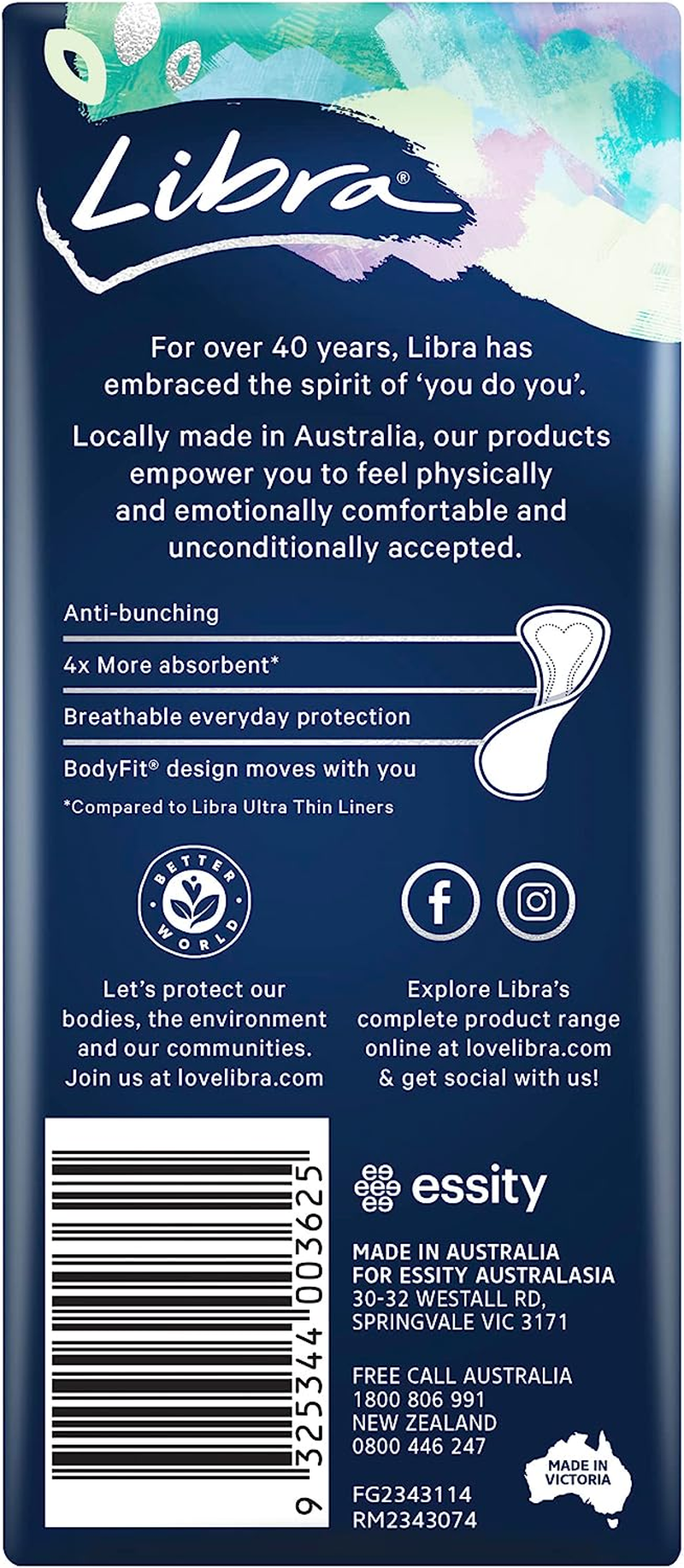 Libra Proskin Extra Protect Liners 200 Count (4 Packs of 50) image number 1