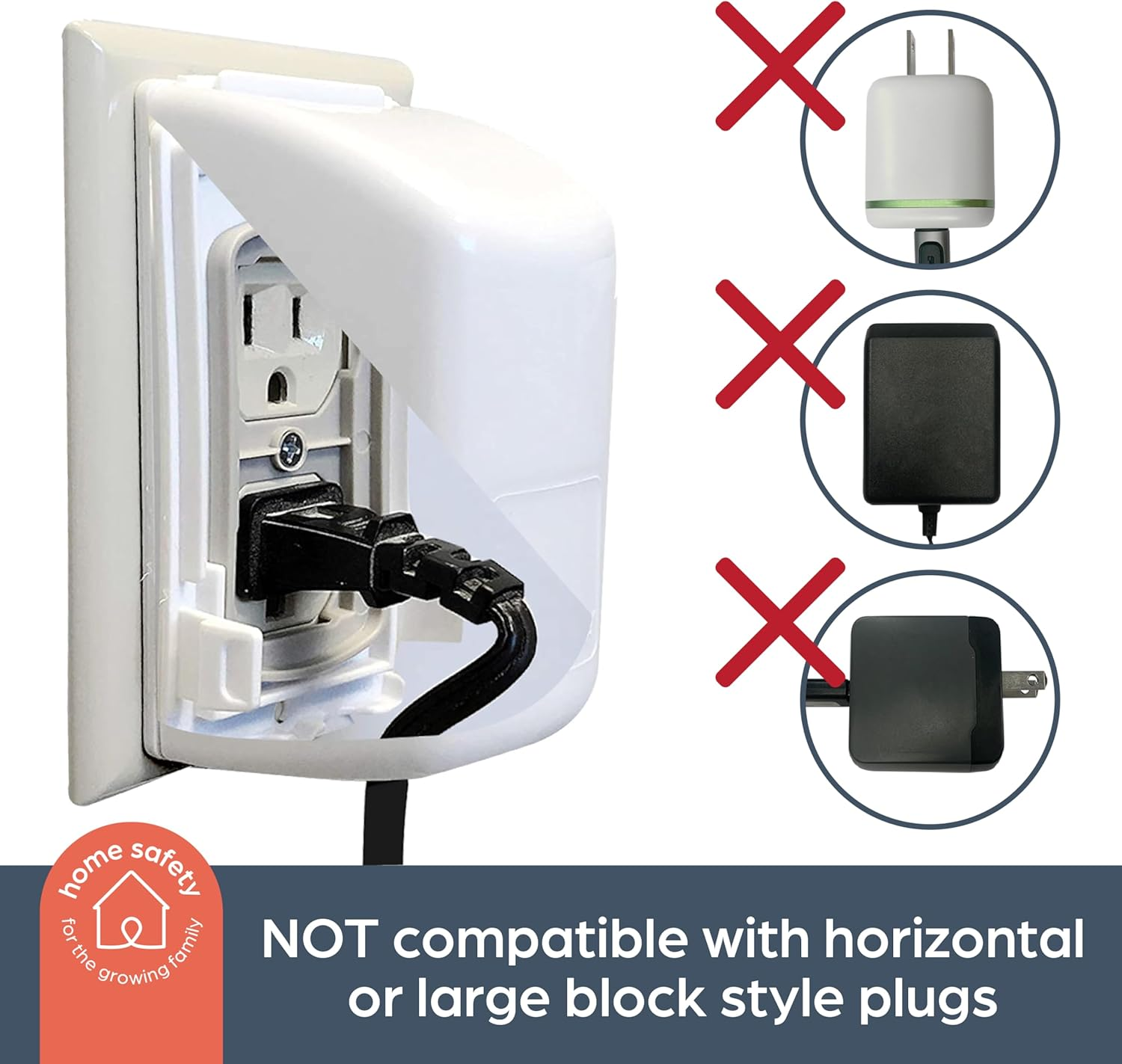 Dreambaby Dual Fit Outlet Plug Cover - Model L907 - Electrical Socket Guard for Standard and Decora, White, 2 Count (Pack of 1) image number 6