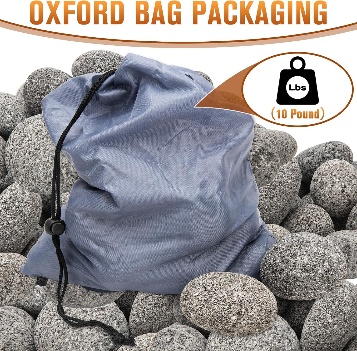 10-Pound Lava Rocks for Fire Pit,2"-3" Natural Lava Stones, Black Lava Rocks for Fire Pit and Fireplace image number 2