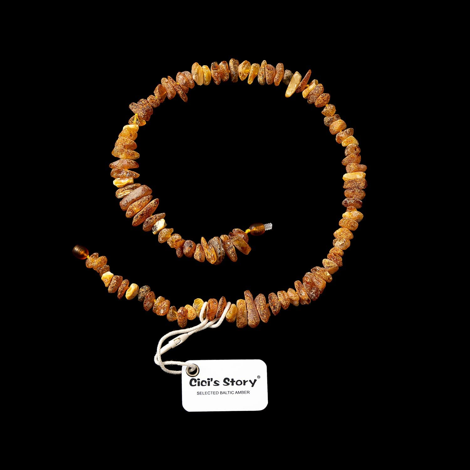 Amber Collar for Dogs and Cats - Certified Premium Quality Raw Baltic Sea Amber - 41Cm image number 2