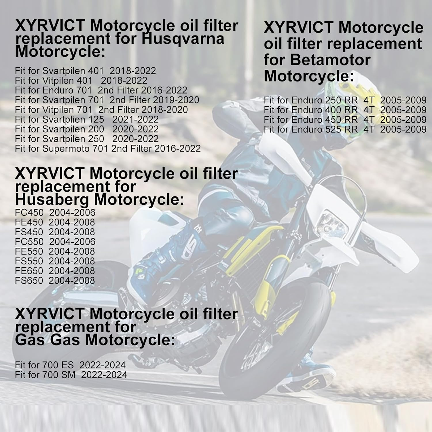 5Pcs HF155 Oil Filter Replacement for HUSQVARNA for Svartpilen 401 18-22, for Vitpilen 401 18-22, for Enduro 701 16-22, for Vitpilen 701 18-20 image number 4