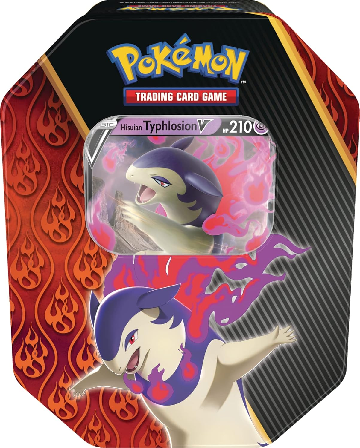 Pok&eacute;mon TCG: Divergent Powers Tin &ndash; Hisuian Typhlosion V (1 Foil Card & 4 Booster Packs) image number 3