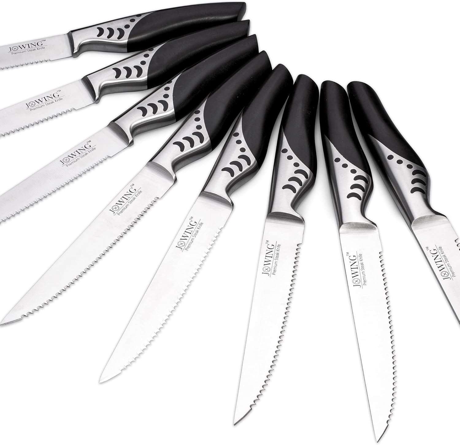 JXWING German High Carbon Stainless Steel Steak Knives, Premium 8-Piece Steak Knife Set image number 2