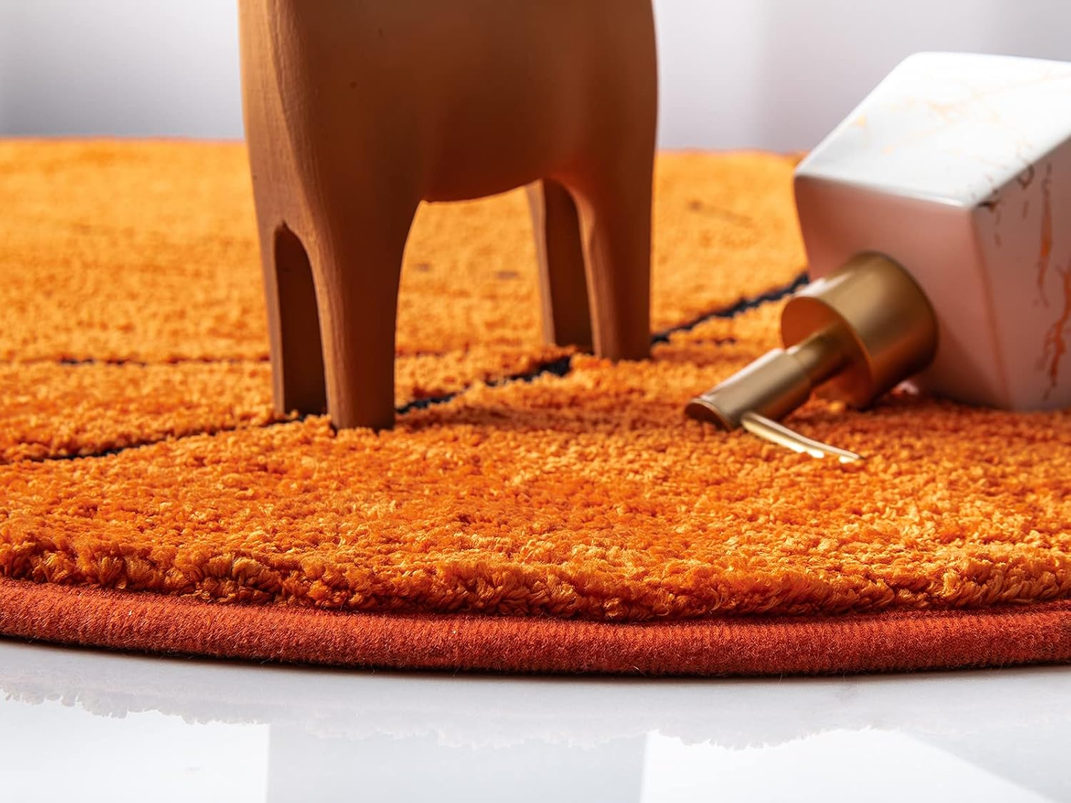 Kids Rug Basketball round Rug Carpet Floor Chair Mat for Kids Rooms Children'S Bedroom (Basketball, 80Cm) image number 5