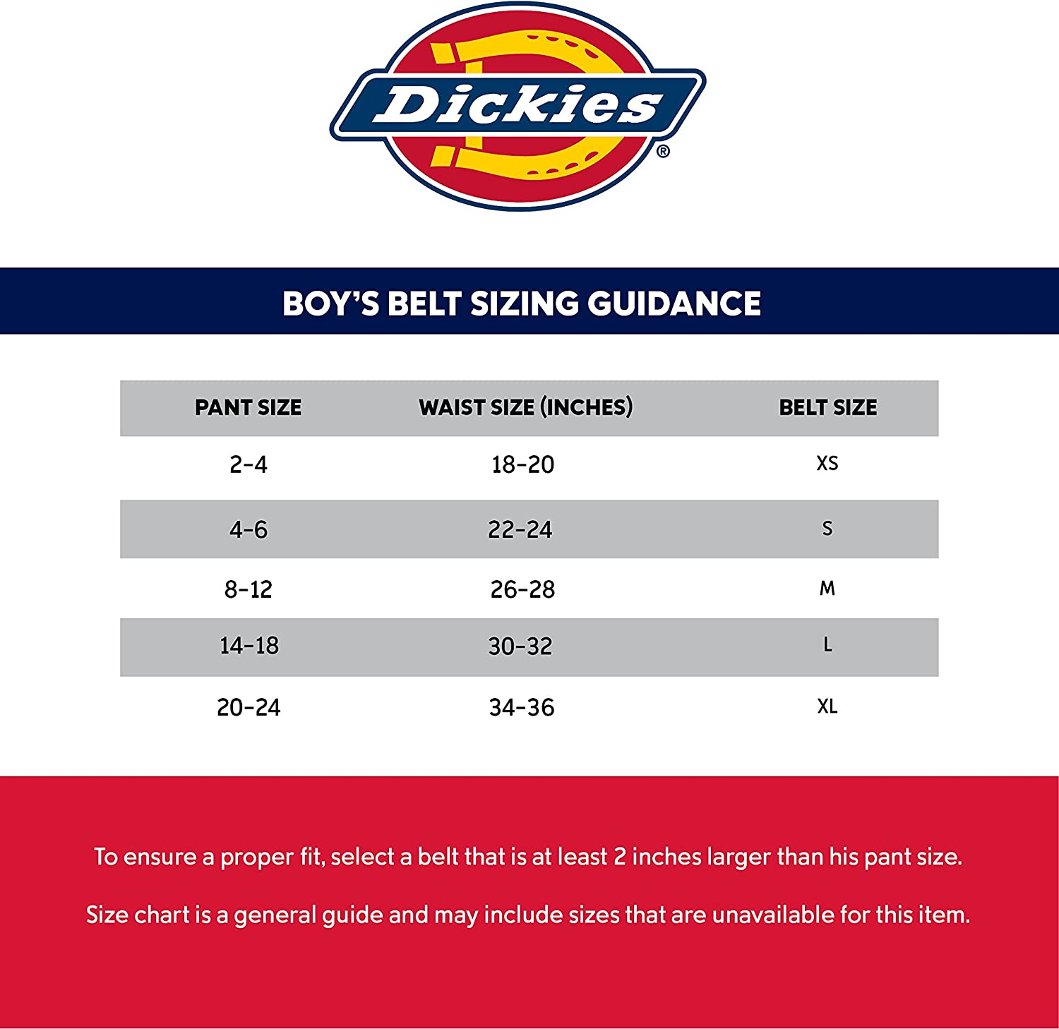 Dickies Big Boys' Casual Big Boys' Belt image number 4