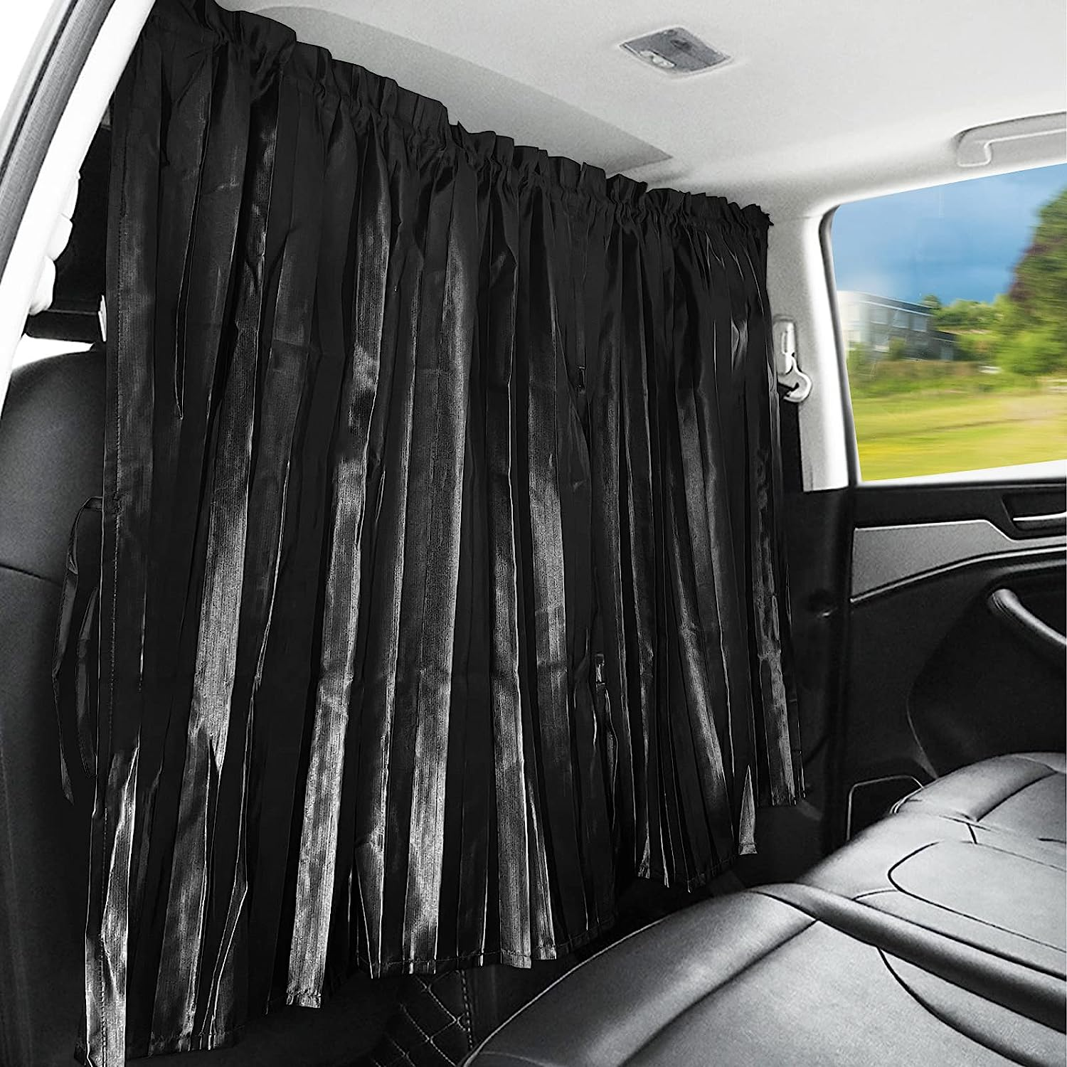 ZATOOTO Car Side Window Sun Shade - 2 Pcs Grey Magnetic Privacy Sunshades - Curtain Keeps Cooler Screen for Baby Sleeping