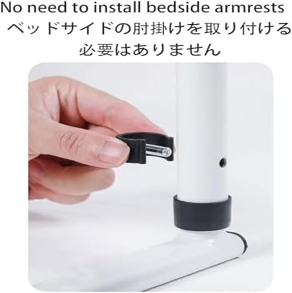 Bed Rails,Bed Rails for Elderly Adults Safety,Bed Auxiliary Railing with Double Handrails and Storage Bags,Elderly Safety Getting up Assistance Device anti Fall Guardrail on the Bed image number 1